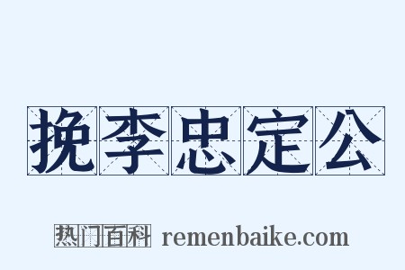 挽李忠定公是什么意思的图片